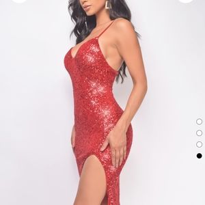 Holiday sequence red dress!!
